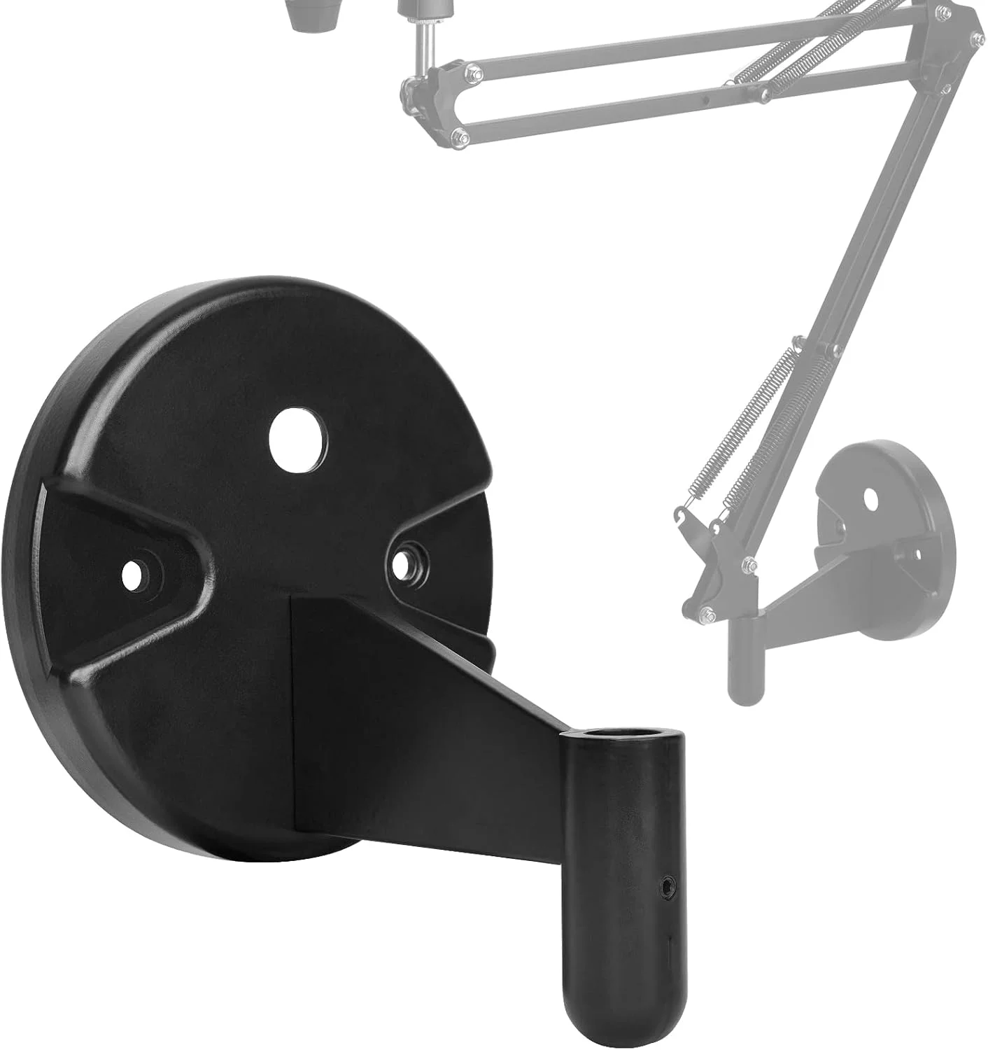 آداپتور بازوی بوم میکروفون Geekria for Creators، نگهدارنده میکروفون دیواری با دهانه رابط قابل تنظیم سازگار با Aokeo AK-35، TONOR T20، بازوی میکروفون InnoGear (مشکی)