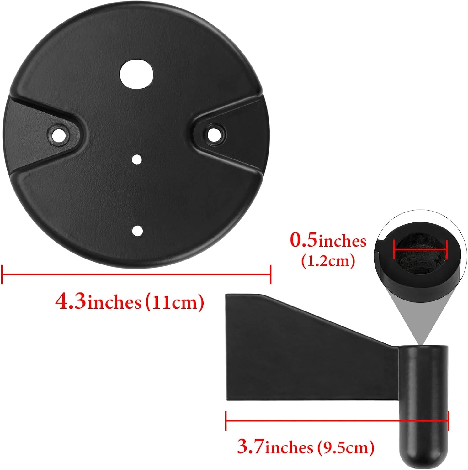 آداپتور بازوی بوم میکروفون Geekria for Creators، نگهدارنده میکروفون دیواری با دهانه رابط قابل تنظیم سازگار با Aokeo AK-35، TONOR T20، بازوی میکروفون InnoGear (مشکی)