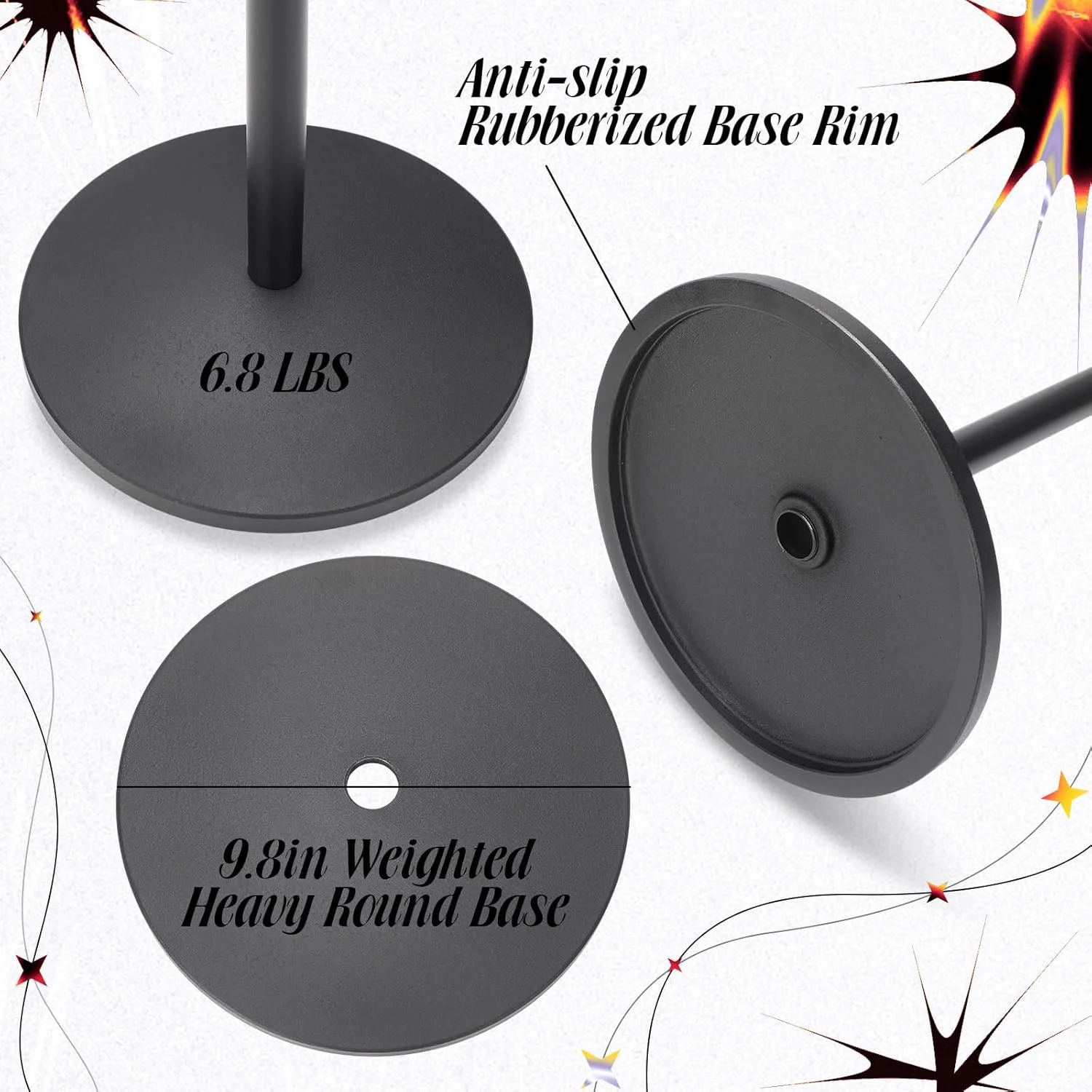 پایه میکروفون یک دستی 3 عددی با پایه گرد سنگین وزن، پایه میکروفون با قابلیت تنظیم ارتفاع 90 تا 160 سانتی متر، بازوی تلسکوپی میکروفون، نگهدارنده میکروفون برای اجرای کنسرت آواز پایه میکروفون یک دستی 3 عددی با پایه گرد سنگین وزن، پایه میکروفون با قابلیت تنظیم ارتفاع 90 تا 160 سانتی متر، بازوی تلسکوپی میکروفون، نگهدارنده میکروفون برای اجرای کنسرت آواز