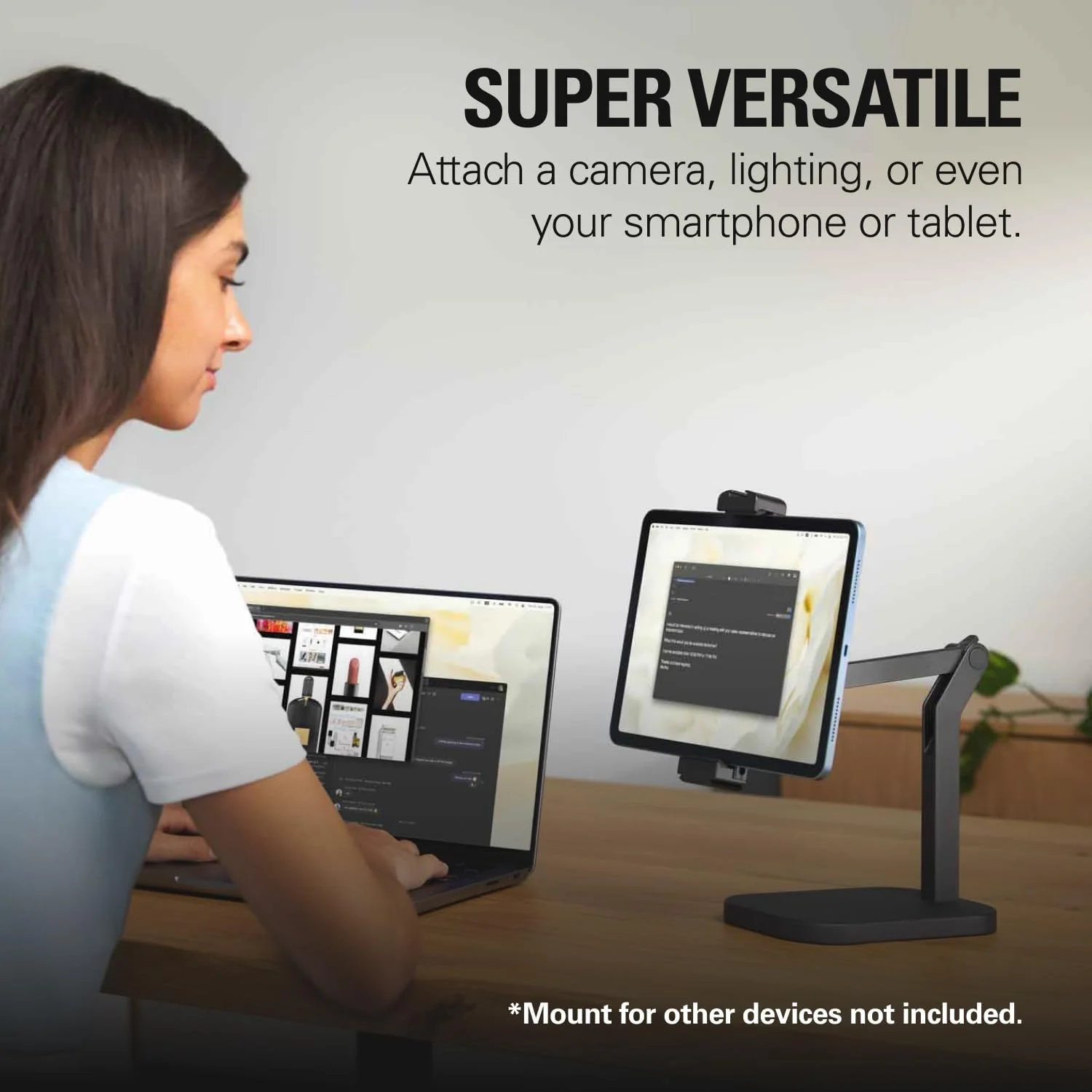 پایه رومیزی Elgato Wave - بازوی نصب قابل تنظیم برای میکروفون ها، سازگار با میکروفون های HyperX، Rode، Fifine، Shure و سایر میکروفون ها، سازگار با رزوه های 1/4، 3/8 و 5/8، برای ضبط/پادکست/استریم