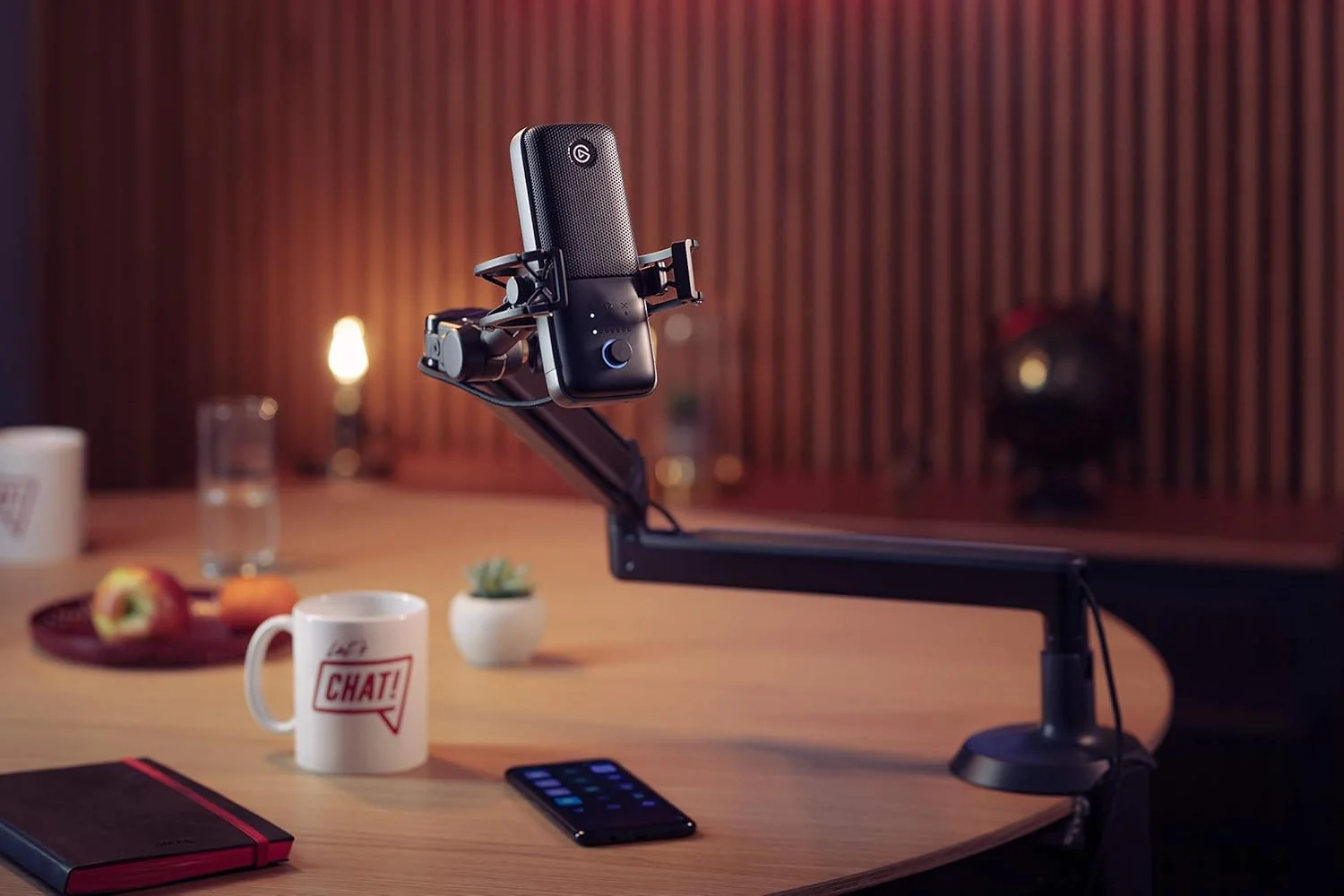 لرزه گیر میکروفون Elgato - حداکثر ایزوله سازی از نویز لرزش، شاسی فولادی با سیستم تعلیق الاستیک تقویت شده، طراحی شده برای Elgato Wave:1/3