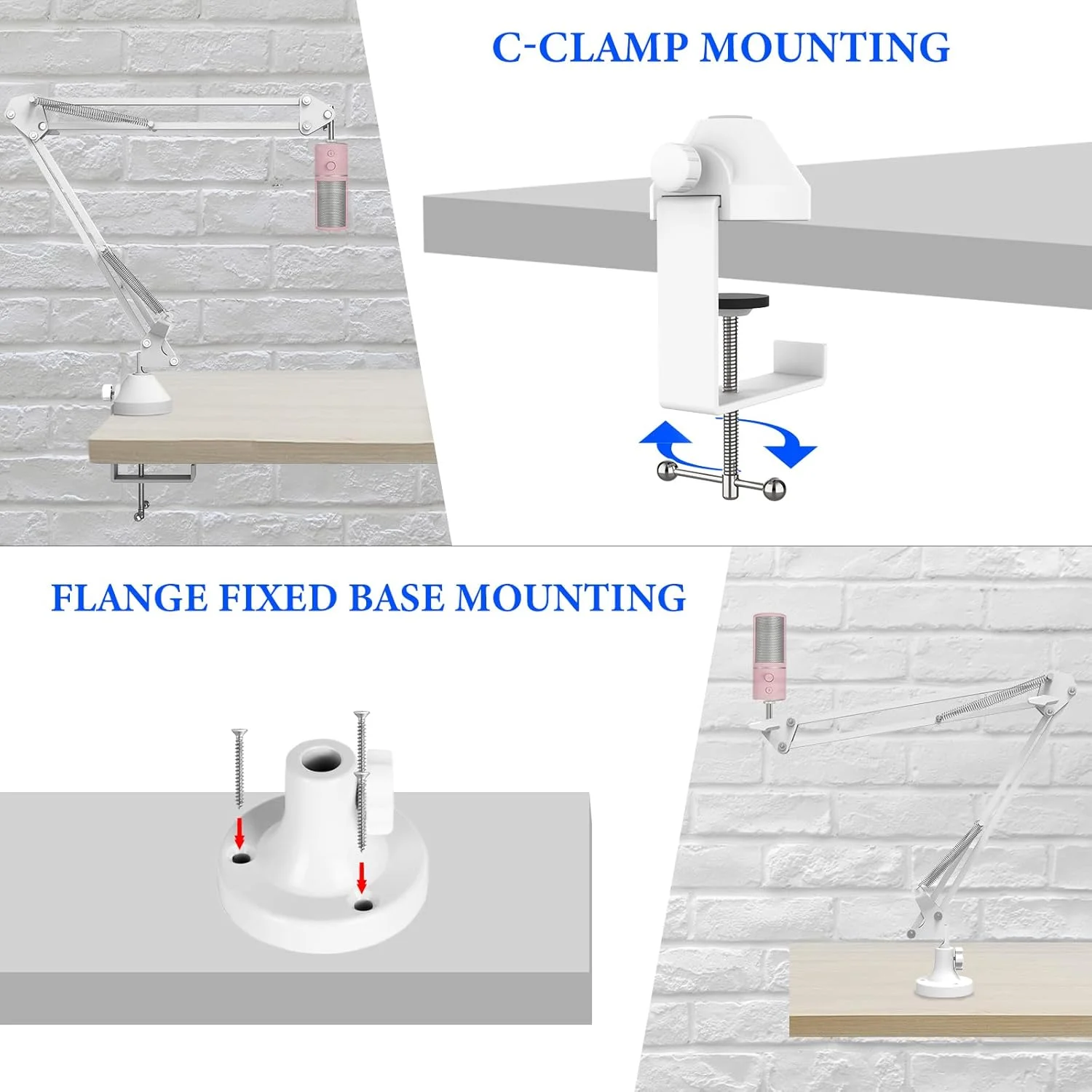 بازوی میکروفون Geekria for Creators سازگار با Razer Seiren V3 Chroma، V3 Mini، بازوی بوم میکروفون X با پایه فلنج رومیزی، پایه تعلیق، نگهدارنده پایه رومیزی (سفید) بازوی میکروفون Geekria for Creators سازگار با Razer Seiren V3 Chroma، V3 Mini، بازوی بوم میکروفون X با پایه فلنج رومیزی، پایه تعلیق، نگهدارنده پایه رومیزی (سفید)