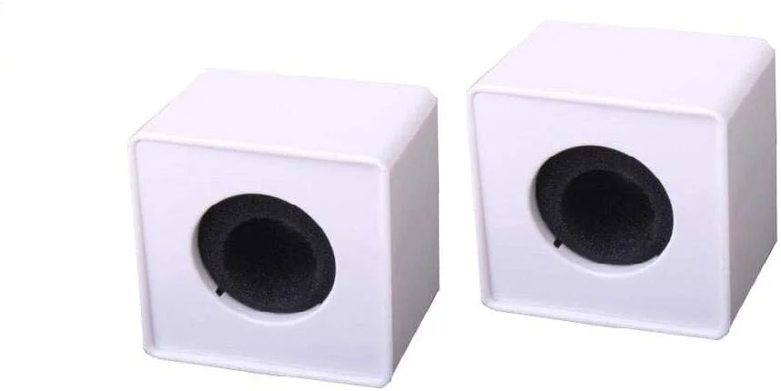 ایستگاه پرچم لوگوی میکروفون مصاحبه قالب گیری تزریقی ABS سفید (2 عدد)