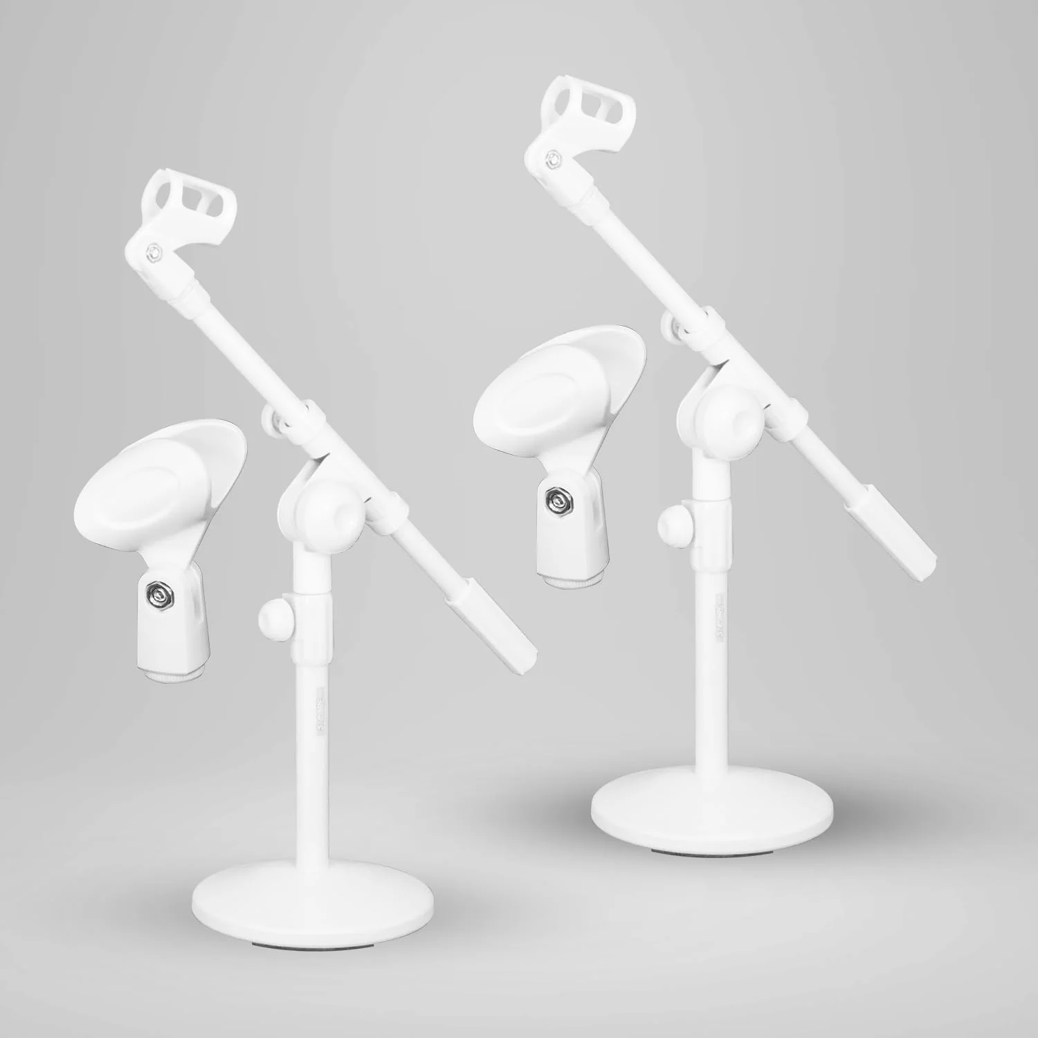 پایه میکروفون رومیزی 5 هسته ای سفید • بازوی بوم قابل تنظیم با ارتفاع قابل افزایش • نگهدارنده میکروفون رومیزی با پایه گرد و پد ضد لغزش • گیره میکروفون جهانی و آداپتور رزوه 3/8 و 5/8 اینچی MSSB W پایه میکروفون رومیزی 5 هسته ای سفید • بازوی بوم قابل تنظیم با ارتفاع قابل افزایش • نگهدارنده میکروفون رومیزی با پایه گرد و پد ضد لغزش • گیره میکروفون جهانی و آداپتور رزوه 3/8 و 5/8 اینچی MSSB W