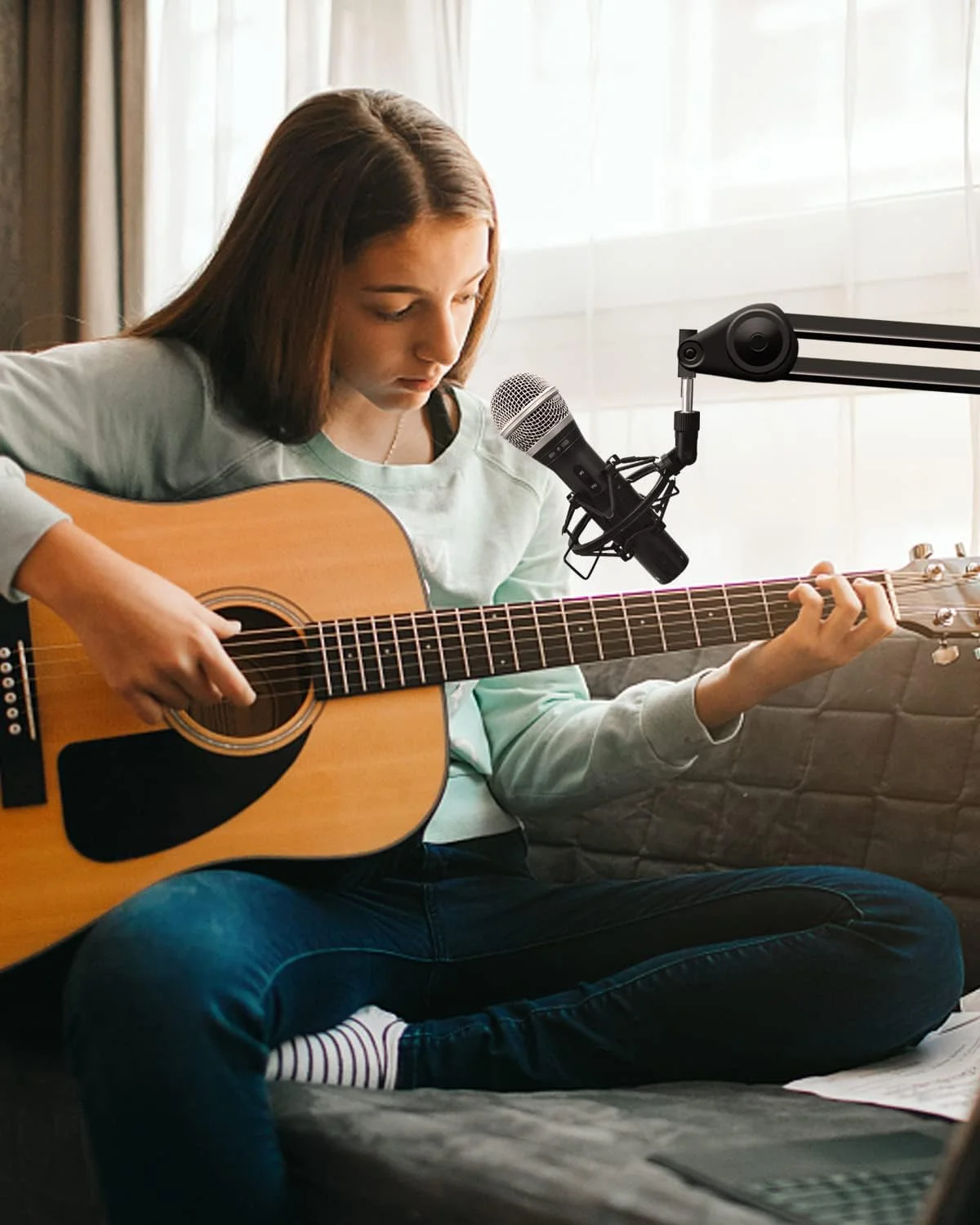 لرزه گیر میکروفون برای میکروفون های با قطر 28 تا 32 میلی متر مانند AT2005-USB، Shure PGA48 PGA58