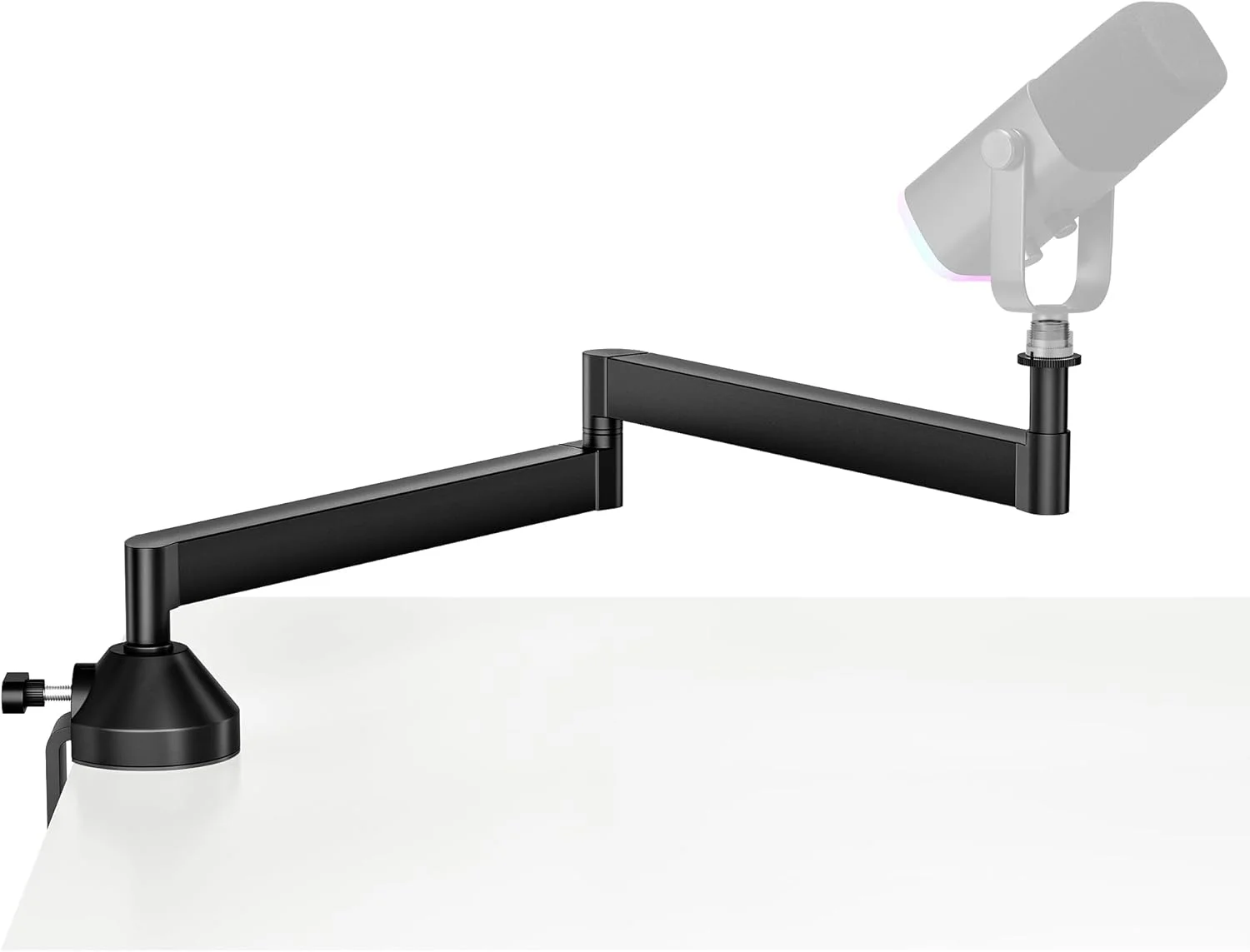 بازوی میکروفون کم ارتفاع InnoGear، پایه بازوی میکروفون رومیزی تاشو با قابلیت چرخش 360 درجه برای Fifine AM8 K669B Blue Yeti HyperX QuadCast SoloCast AT2020 و سایر میکروفون ها