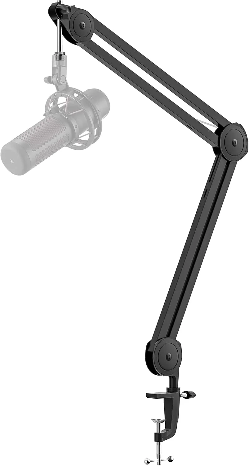 پایه میکروفون بوم InnoGear، حداکثر تحمل وزن 2 کیلوگرم، پایه بازوی میکروفون رومیزی برای Blue Yeti HyperX QuadCast S SoloCast Shure SM7B AT2020 Fifine AM8 Razer Seiren Mini