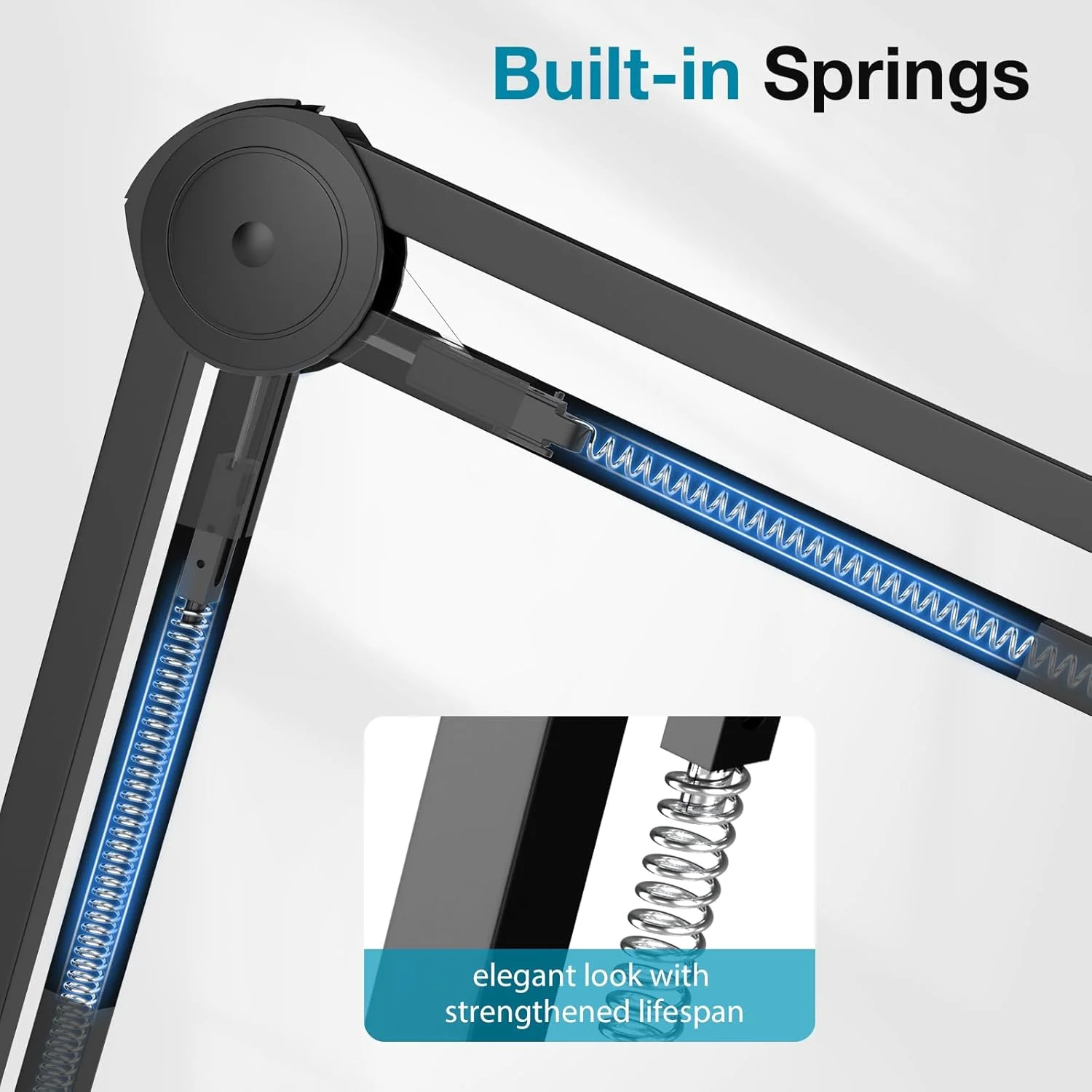 پایه میکروفون بوم InnoGear، حداکثر تحمل وزن 2 کیلوگرم، پایه بازوی میکروفون رومیزی برای Blue Yeti HyperX QuadCast S SoloCast Shure SM7B AT2020 Fifine AM8 Razer Seiren Mini