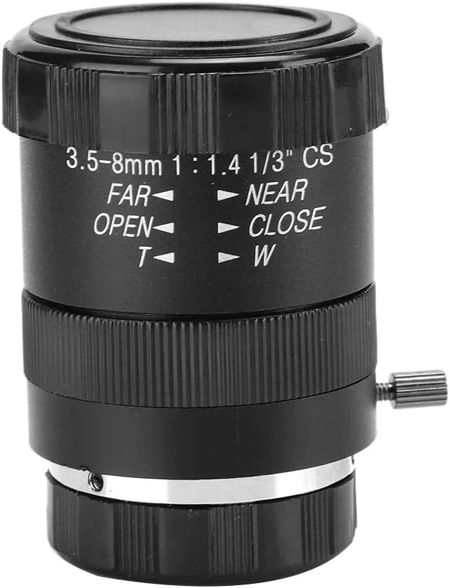 لنز دوربین مداربسته 3.5-8 میلی‌متر 720P زوم، آلیاژ آلومینیوم CS-Mount F1.4، لنز دوربین مداربسته با دیافراگم دستی
