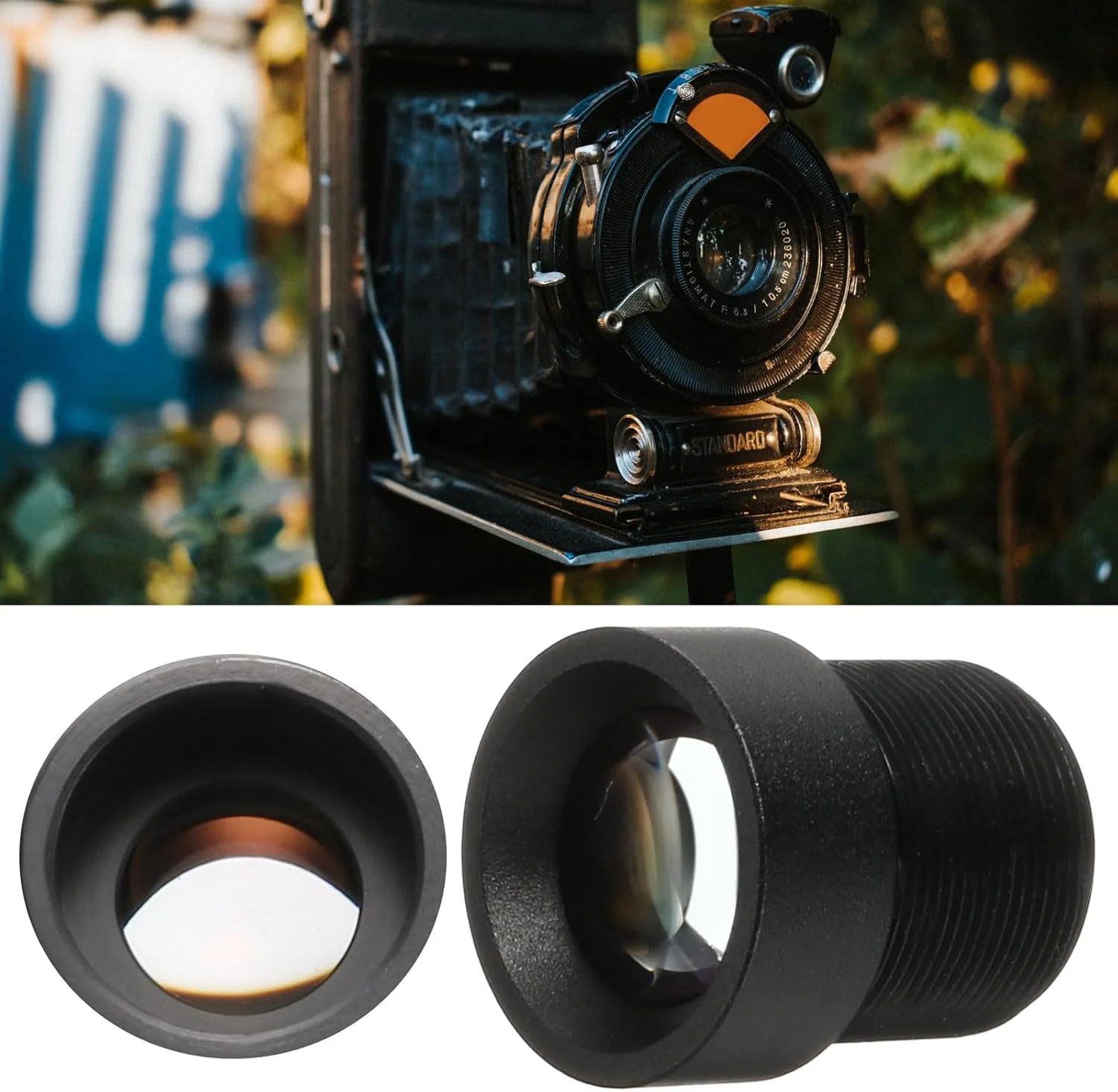 لنز دوربین مداربسته زاویه باز 12 میلی‌متری 3 مگاپیکسلی F2.0 کوارکزمن، رزوه M12، بدنه پلاستیکی مشکی