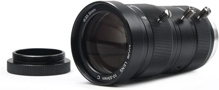 لنز دوربین مداربسته 10-55 میلی‌متری MOKOSE، 10 مگاپیکسل، 1/1.7 اینچ، لنز تله فوتو زوم دستی دوربین امنیتی