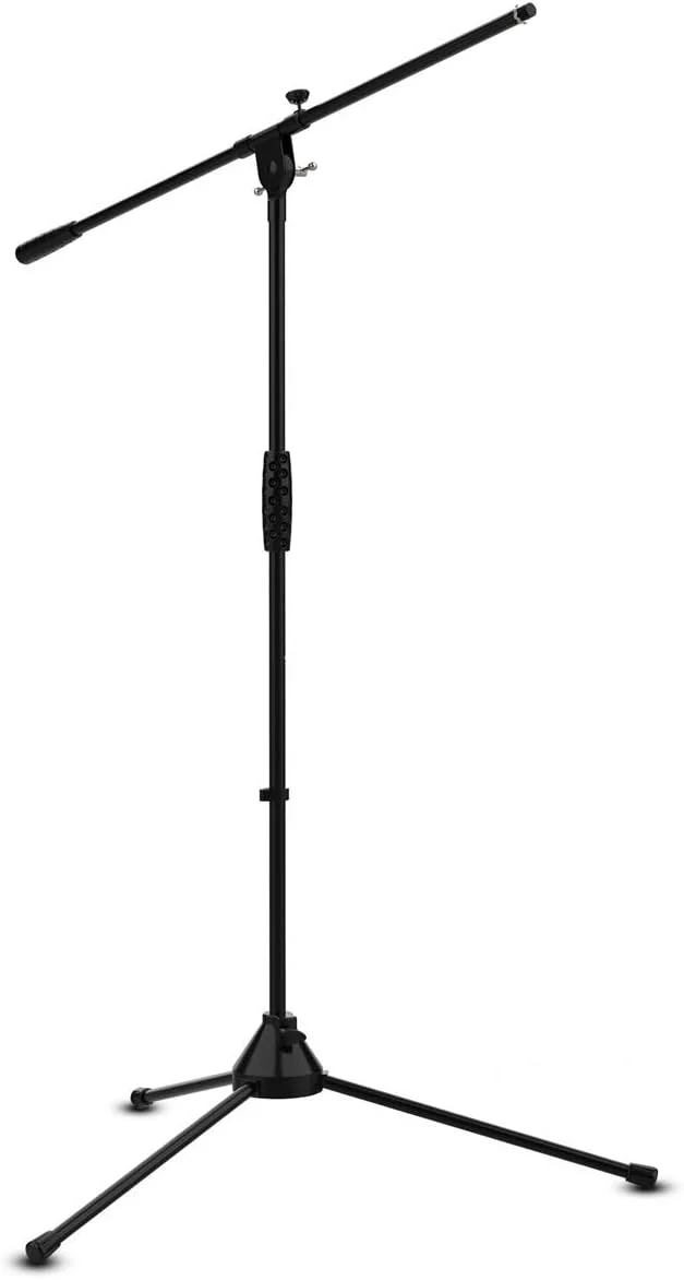 پایه میکروفون ایستاده Audibax Ayra 10 Black – پایه بازوی قابل تنظیم و گیره میکروفون – پایه میکروفون با پایه سه پایه – طراحی تاشو و با قابلیت تنظیم ارتفاع
