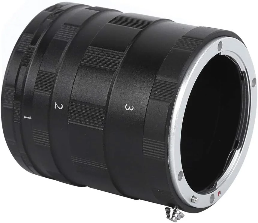 آداپتور لنز ماکرو لوله افزایش فاصله برای دوربین های نیکون با مانت AI، آلیاژ آلومینیوم مشکی