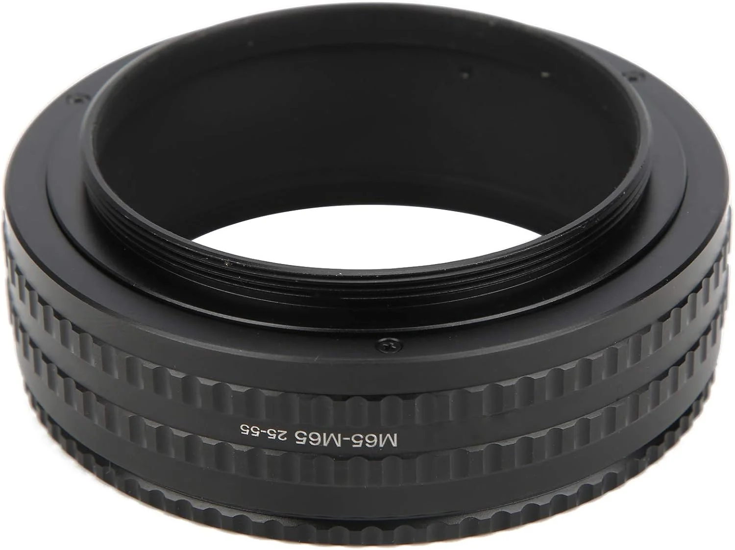 لوله هلیکوئیدی فوکوس 25-55 میلی‌متری، لوله افزایش طول ماکرو برای کنترل دقیق فوکوس، جنس آلیاژ آلومینیوم مشکی مناسب برای عکاسی ماکرو