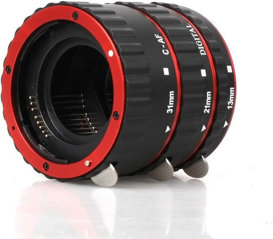 D&F (مجموعه لوله برای Canon EF-S) - مجموعه لوله افزایش دهنده ماکرو با فوکوس خودکار D & F AF برای نمای نزدیک شدید برای لنز Canon EOS EF مانند Canon 7D, 500D, 600D, 700D, 5D Mark II III, Rebel T2i, T3i, T5i.