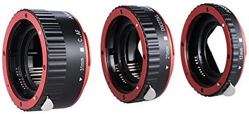 D&F (مجموعه لوله برای Canon EF-S) - مجموعه لوله افزایش دهنده ماکرو با فوکوس خودکار D & F AF برای نمای نزدیک شدید برای لنز Canon EOS EF مانند Canon 7D, 500D, 600D, 700D, 5D Mark II III, Rebel T2i, T3i, T5i.