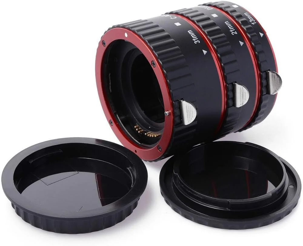 D&F (مجموعه لوله برای Canon EF-S) - مجموعه لوله افزایش دهنده ماکرو با فوکوس خودکار D & F AF برای نمای نزدیک شدید برای لنز Canon EOS EF مانند Canon 7D, 500D, 600D, 700D, 5D Mark II III, Rebel T2i, T3i, T5i.