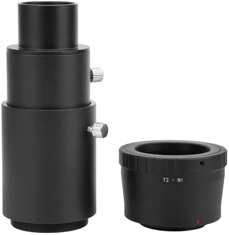 لوله افزایش طول تلسکوپ 1.25 اینچی، حلقه آداپتور تلسکوپ نجومی جایگزین T2 M42*0.75 برای دوربین های بدون آینه نیکون/کانن/سونی/فوجی فیلم/المپوس/سامسونگ
