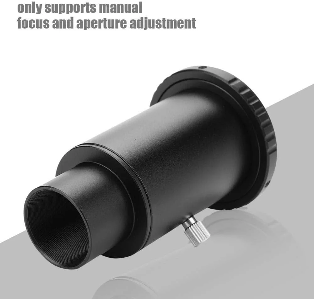 مجموعه حلقه آداپتور لوله افزایش طول تلسکوپ، حلقه آداپتور لنز مانت T با رزوه M42 با کنترل دستی دیافراگم، کیت لوله افزایش طول عکاسی ثابت برای دوربین نیکون