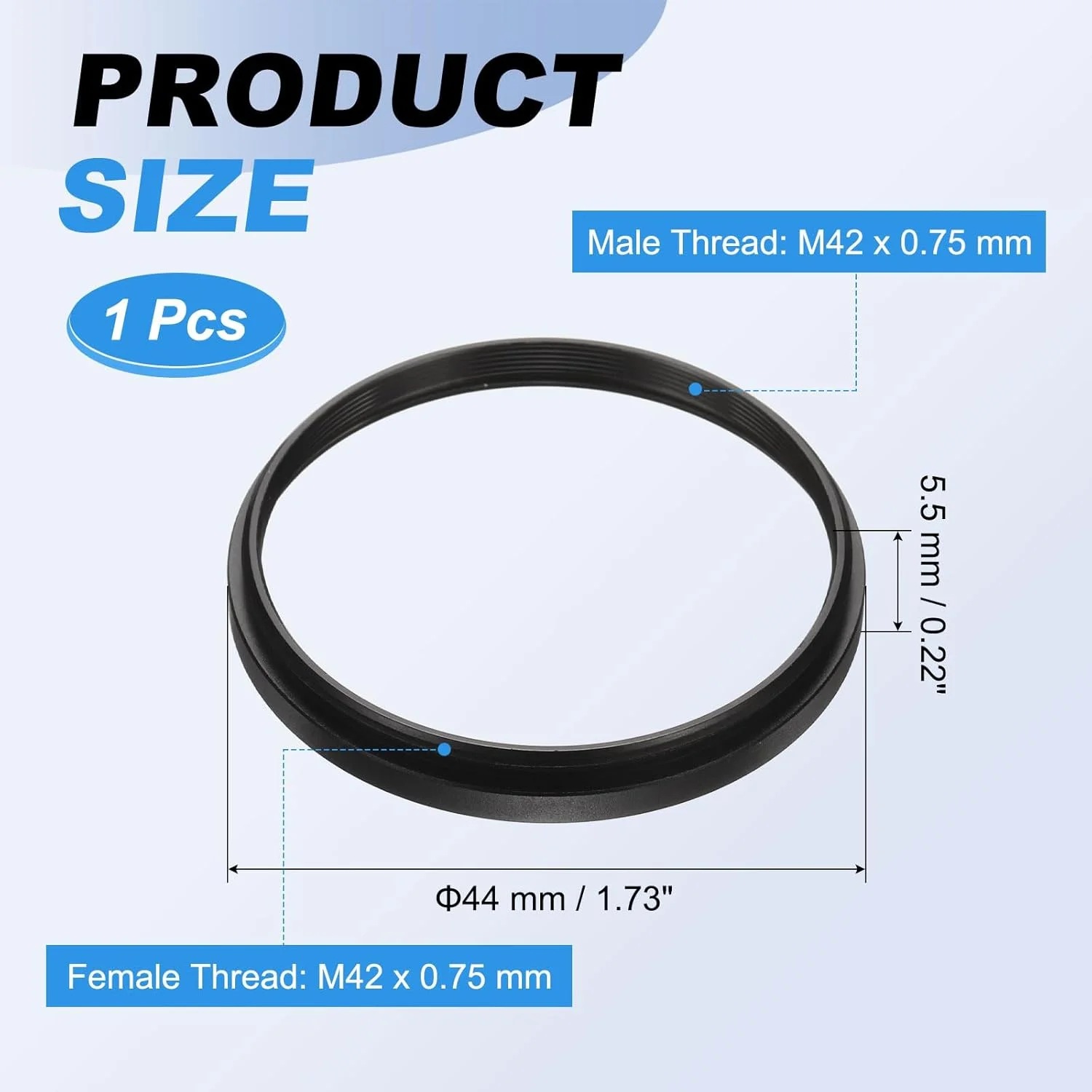 لوله افزایش طول تلسکوپ 3 میلیمتری PATIKIL، آلومینیومی آلیاژی با رزوه M42 x 0.75 میلیمتر در هر دو طرف، حلقه آداپتور لنز برای لوازم جانبی تلسکوپ چشمی دوربین، مشکی لوله افزایش طول تلسکوپ 3 میلیمتری PATIKIL، آلومینیومی آلیاژی با رزوه M42 x 0.75 میلیمتر در هر دو طرف، حلقه آداپتور لنز برای لوازم جانبی تلسکوپ چشمی دوربین، مشکی