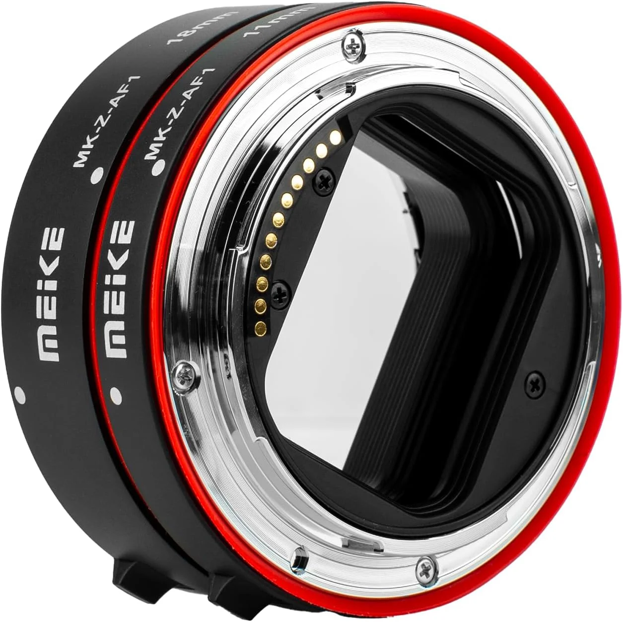 مجموعه حلقه آداپتور لوله افزایش طول ماکرو فلزی با فوکوس خودکار MEKE MK-Z-AF1 11mm 18mm سازگار با دوربین های سری Nikon Z مدل های Z5 Z6 Z7 Z50 Z6II Z7II