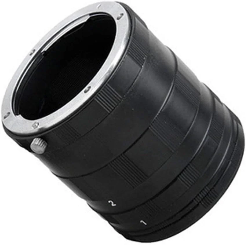 حلقه آداپتور لوله افزایش طول ماکرو، حلقه لوله افزایش طول ماکرو آداپتور دوربین برای لنز دوربین نیکون (مشکی)