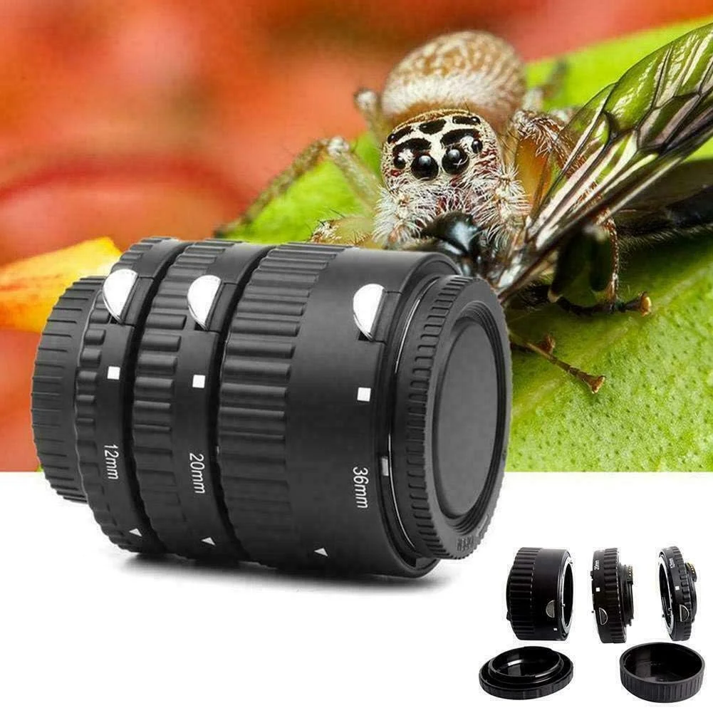 مجموعه لوله های افزایش فاصله ماکرو با فوکوس خودکار Mcoplus Extnp برای دوربین های نیکون AF AF-S DX FX SLR