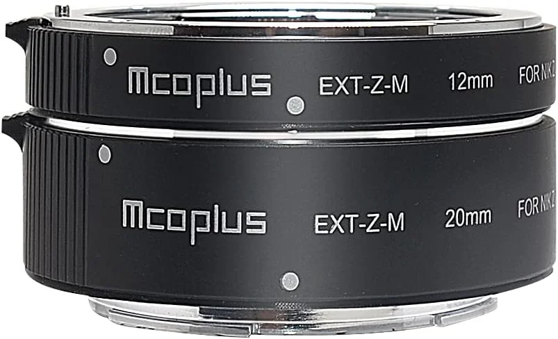 مجموعه لوله های افزایش طول ماکرو با فوکوس خودکار مکه‌پلاس Meike MK-Z-AF1 (11mm+18mm) مناسب برای دوربین های نیکون Z مانت Z6 Z7 Z50، برای عکاسی ماکرو + دستمال