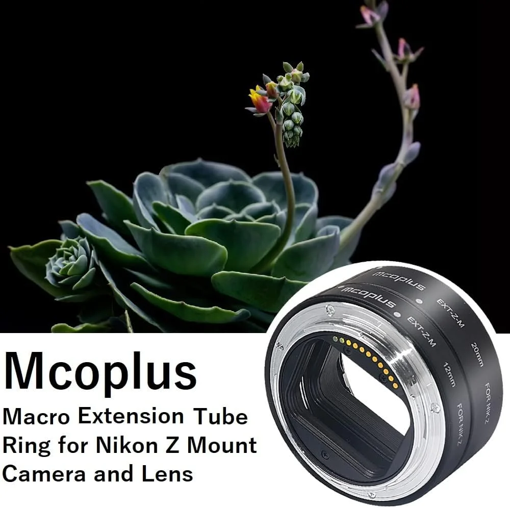 مجموعه لوله های افزایش طول ماکرو با فوکوس خودکار مکه‌پلاس Meike MK-Z-AF1 (11mm+18mm) مناسب برای دوربین های نیکون Z مانت Z6 Z7 Z50، برای عکاسی ماکرو + دستمال