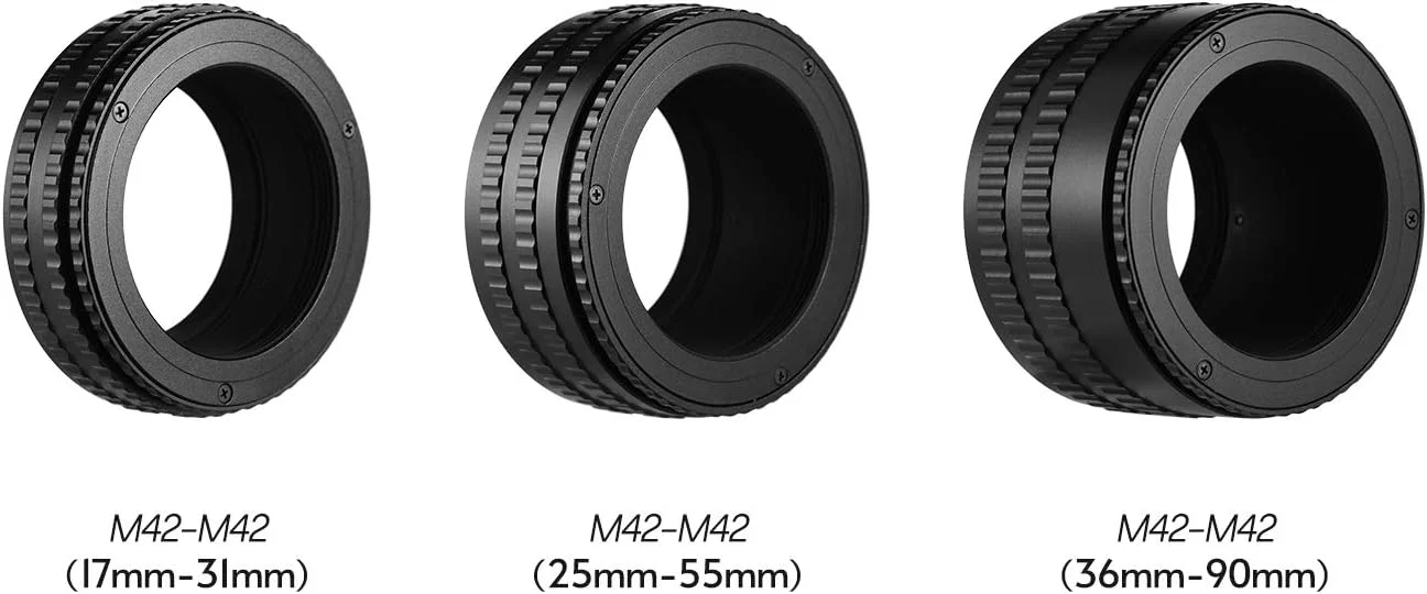 حلقه آداپتور هلیكوئید فوکوس لنز M42 به M42 (17-31) با قابلیت افزایش طول ماکرو 17 تا 31 میلی‌متر