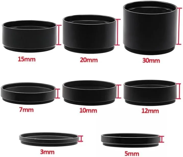 دو عدد لوله افزایش طول M42x0.75 برای تلسکوپ نجومی، حلقه توسعه T (30mm)