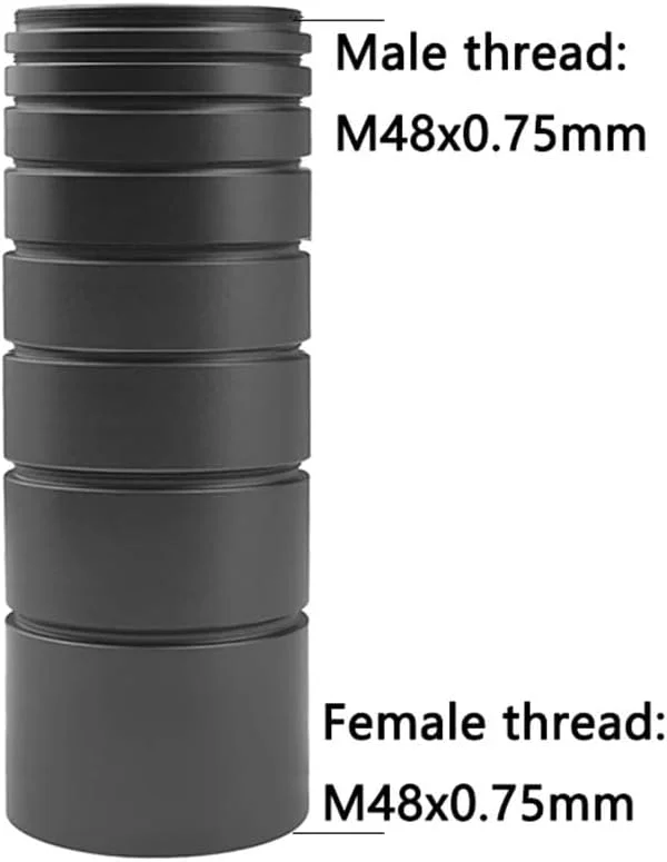 ست لوله افزایش طول فاصله کانونی فلزی M48x0.75 با اندازه های 3/5/7/10/12/15/20/30 میلی متر برای عکاسی تلسکوپ نجومی حلقه T ست لوله افزایش طول فاصله کانونی فلزی M48x0.75 با اندازه های 3/5/7/10/12/15/20/30 میلی متر برای عکاسی تلسکوپ نجومی حلقه T
