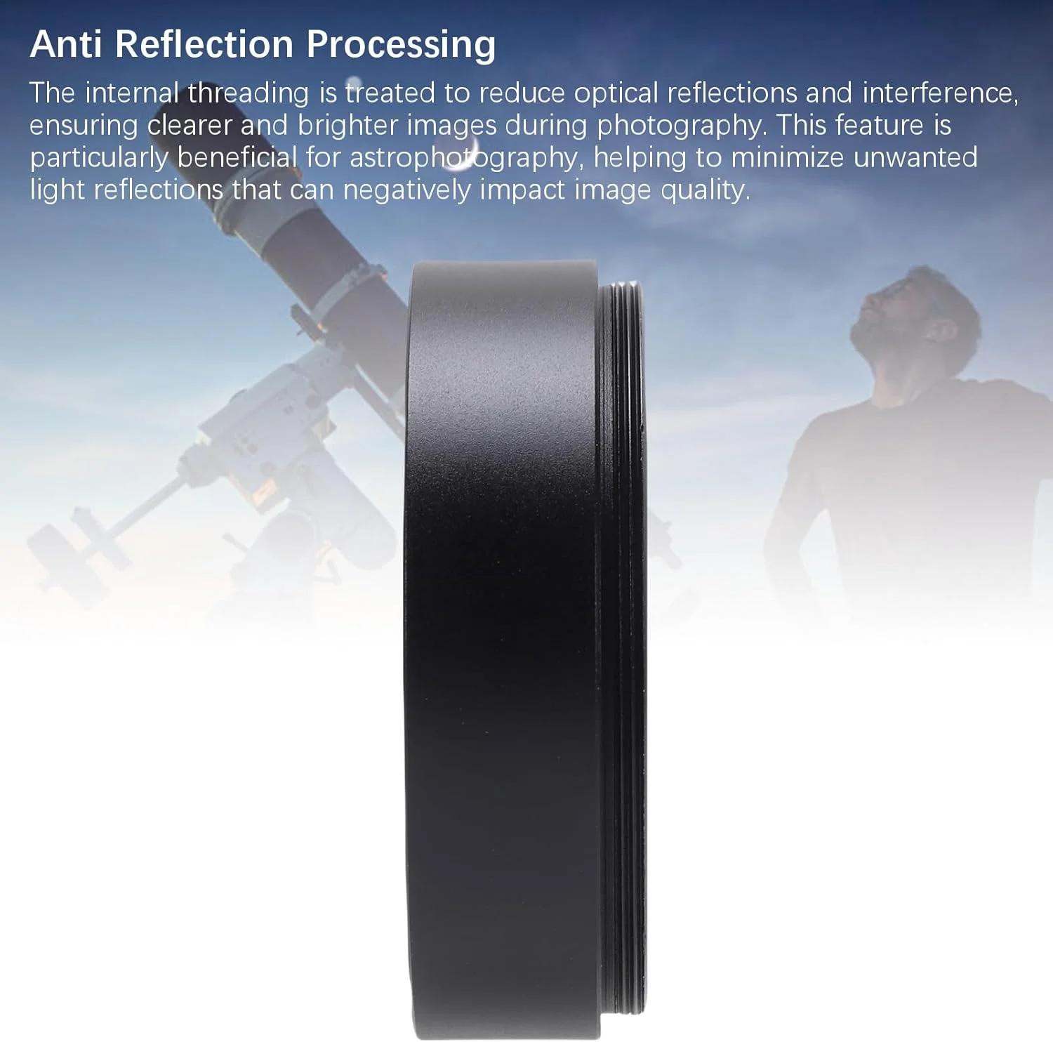 لوله افزایش طول 12 میلی‌متری Jiawu. افزایش طول تلسکوپ آلیاژ آلومینیوم مستحکم برای مشاهدات و تصویربرداری دقیق