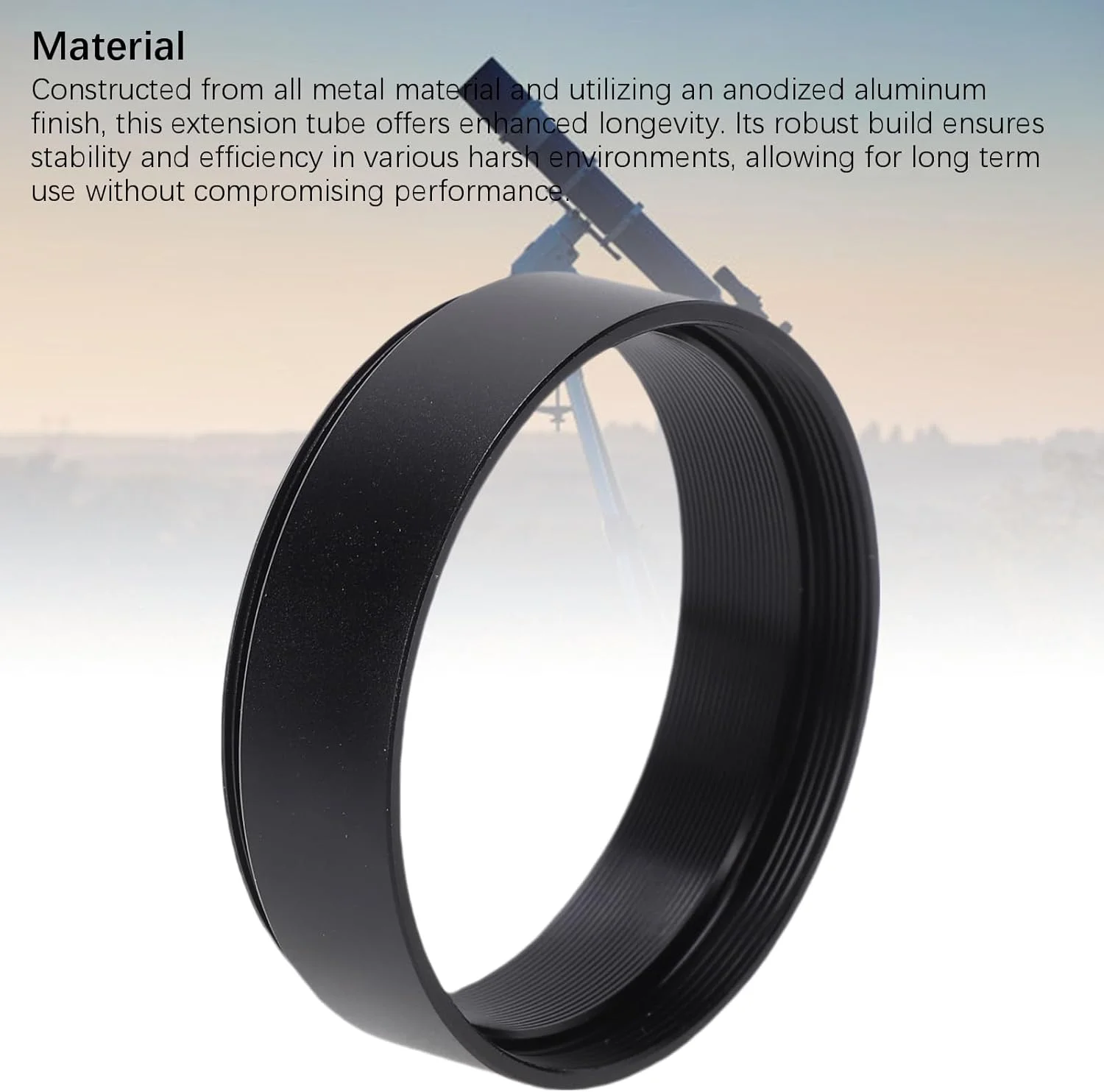 لوله افزایش طول 12 میلی‌متری Jiawu. افزایش طول تلسکوپ آلیاژ آلومینیوم مستحکم برای مشاهدات و تصویربرداری دقیق