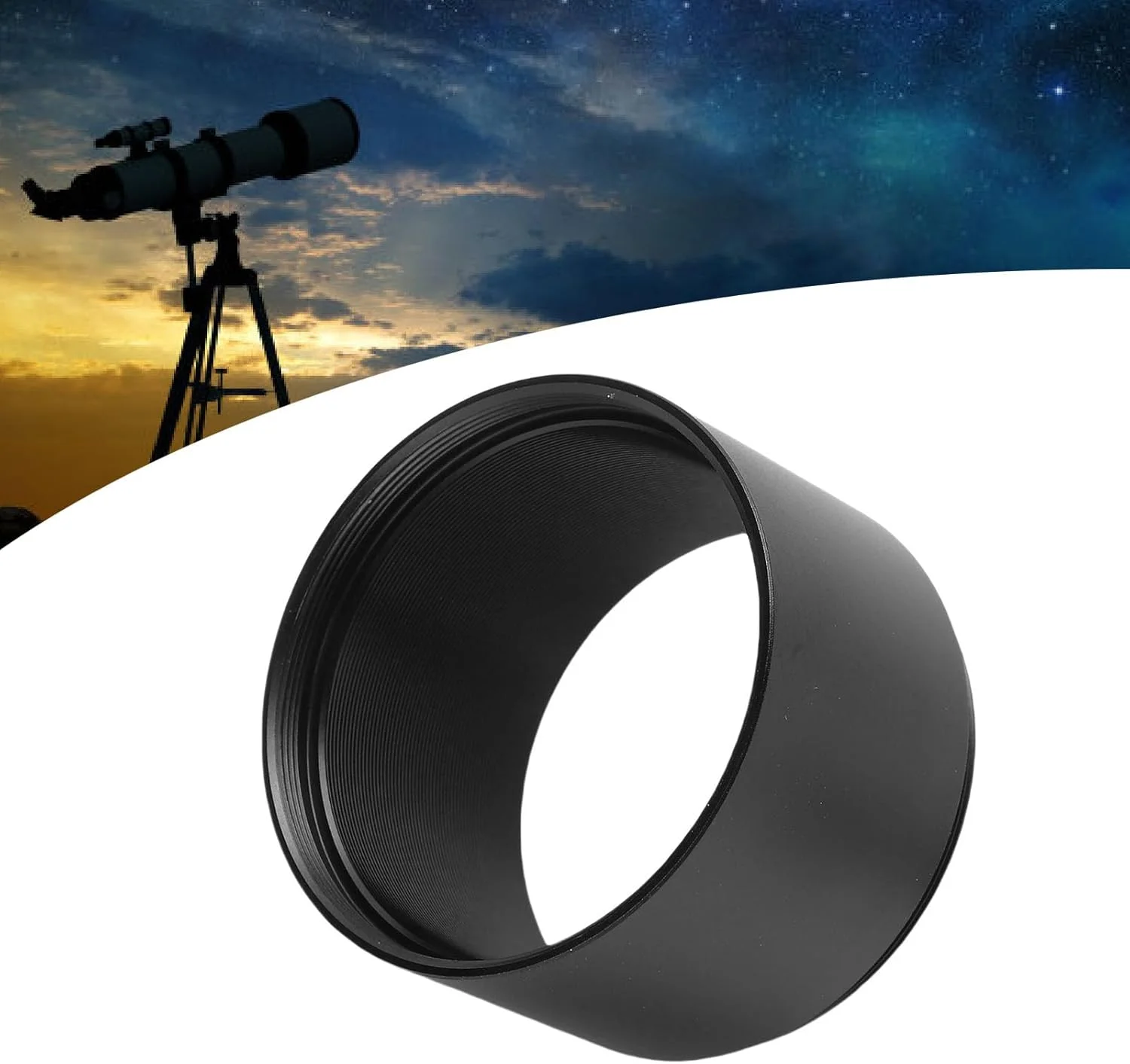 لوله افزایش طول تلسکوپ نجومی Jiawu با پیچ آلیاژ آلومینیوم M48، برای علاقه مندان به مشاهدات روزانه و عکاسی نجومی