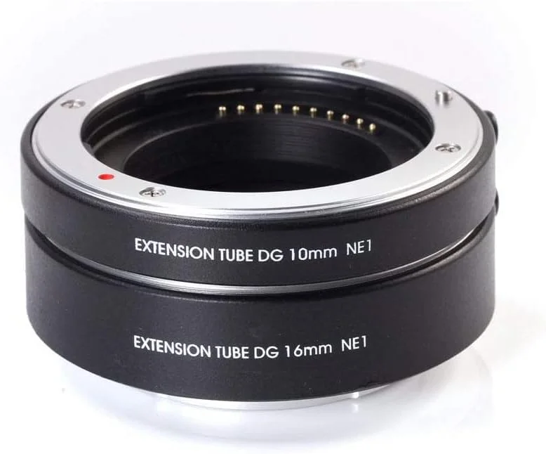 لوله افزایش فاصله ماکرو با فوکوس خودکار Hersmay 10 میلی‌متر / 16 میلی‌متر برای دوربین‌های Sony E-Mount A1 A7C A7IV A9 A6600 A6500 A6400 A6300 A6000 A6100 A6600 A5100 A5000 NEX-C3 A7 A7 A5 A7 A5 A5000 7R A7S II III IV A9 II
