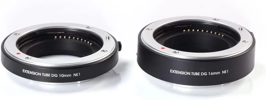 لوله افزایش فاصله ماکرو با فوکوس خودکار Hersmay 10 میلی‌متر / 16 میلی‌متر برای دوربین‌های Sony E-Mount A1 A7C A7IV A9 A6600 A6500 A6400 A6300 A6000 A6100 A6600 A5100 A5000 NEX-C3 A7 A7 A5 A7 A5 A5000 7R A7S II III IV A9 II