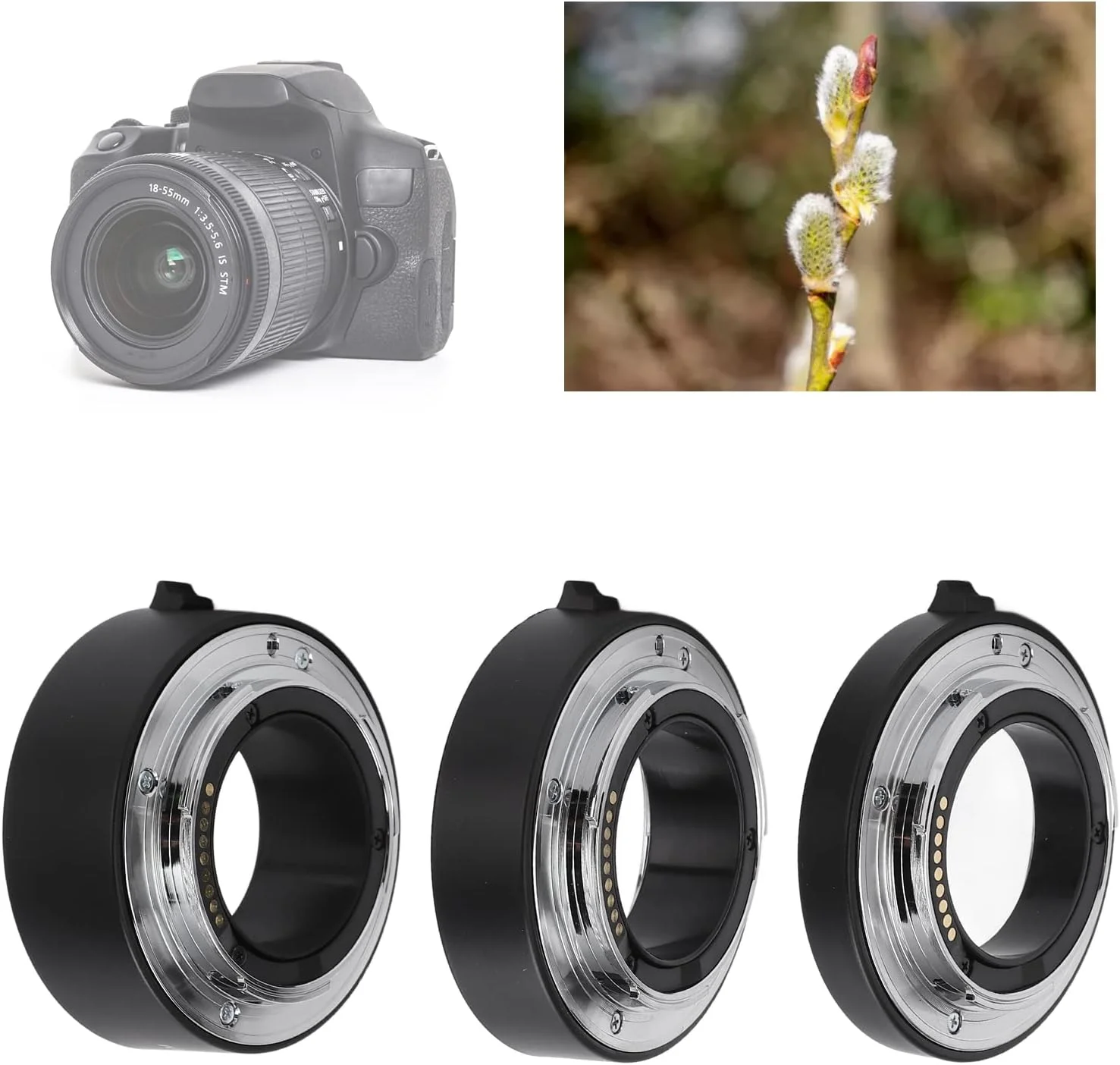 ست لوله افزایش فاصله کانونی، نصب آسان، مقاوم در برابر سایش، 10mm 16mm 21mm با قابلیت الکترونیکی برای مانت M