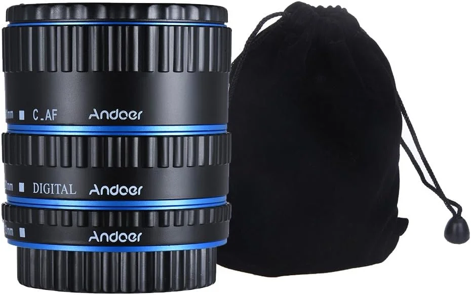 حلقه لوله افزایش طول ماکرو با فوکوس خودکار TTL فلزی رنگارنگ Irfora برای Canon EOS EF EF-S 60D 7D 5D II 550D آبی