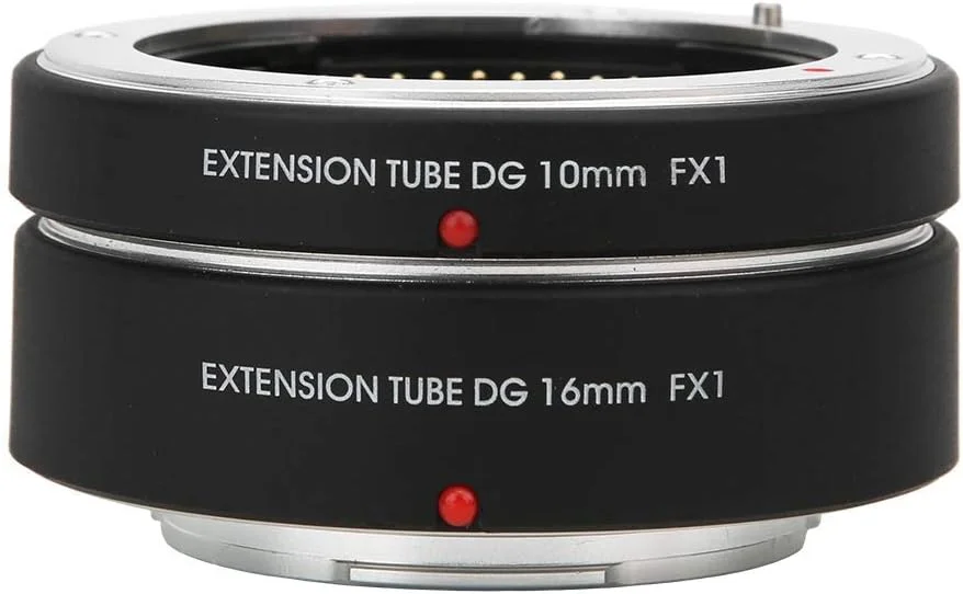 آداپتور لنز ماکرو، حلقه آداپتور لوله توسعه ماکرو با فوکوس خودکار FX1 10mm+16mm برای دوربین های فوجی فیلم FX Mount
