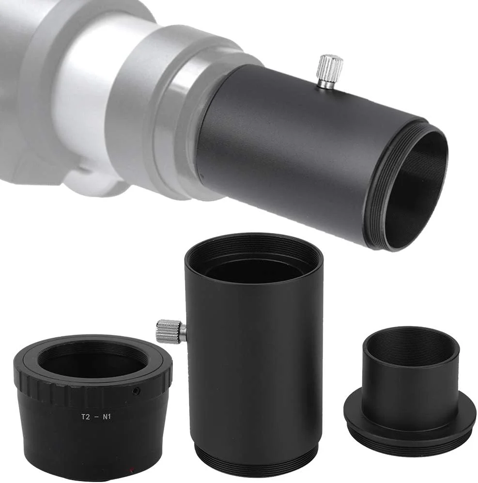 لوله افزایش طول تلسکوپ GOWENIC، آلیاژ آلومینیوم 1.25 M42 * 0.75mm با رابط T2 و N1 برای تلسکوپ