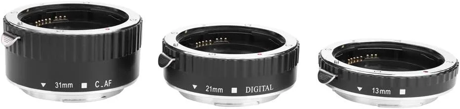 حلقه آداپتور لنز، مجموعه لوله افزایش دهنده ماکرو برای مانت دوربین های DSLR کانن