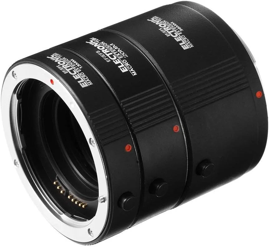 مجموعه لوله های افزایش طول ماکرو با فوکوس خودکار الکترونیکی Fotga برای دوربین های DSLR کانن EOS EF و EF-S مانت 5D2 5D3 5DIV 5DS 5DSR 6D II 7D/7DII 77D 80D 650D 750D 800D 1300D 1500D، مجموعه 13mm+20mm+36mm