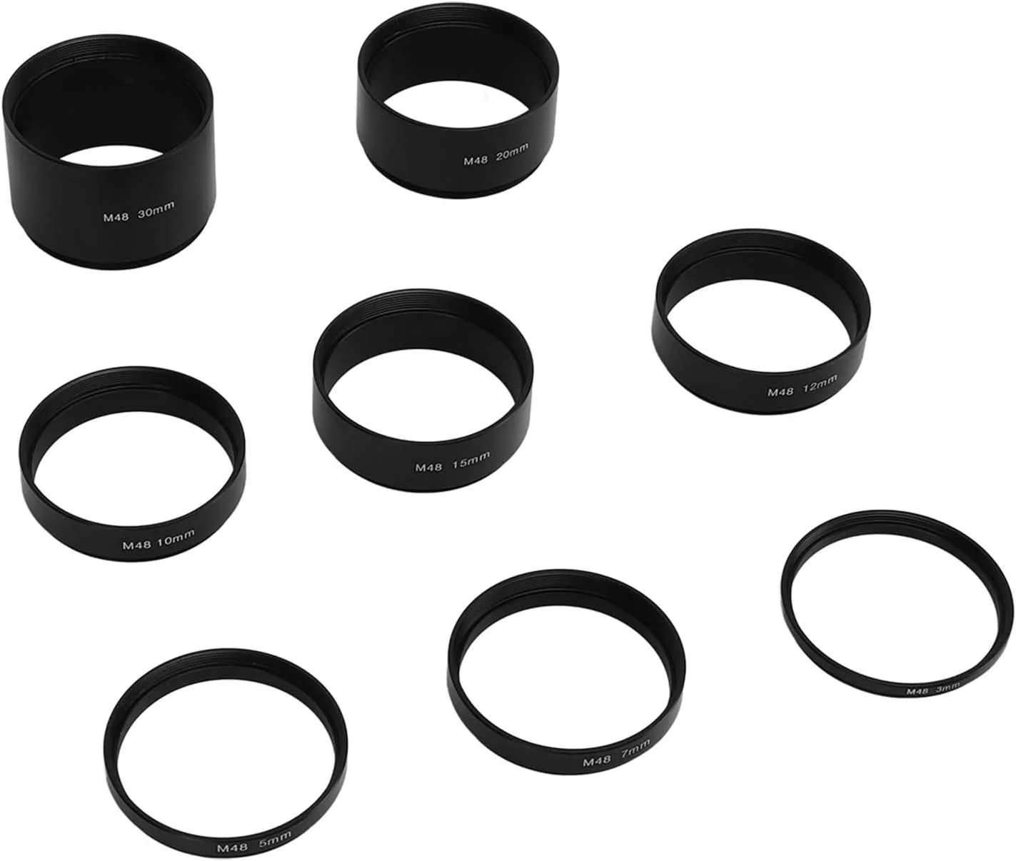 کیت لوله افزایش طول Fabater M48 با ترکیب متغیر برای عکاسی تلسکوپ نجومی، 8 عدد مناسب برای مبتدیان و آماتورها