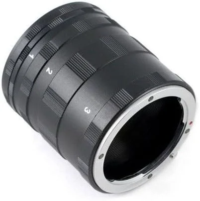حلقه های اکستنشن ماکرو FocusFoto برای لنز دوربین های DSLR نیکون با مانت F مدل های D7500 D7200 D7100 D7000 D90 D810 D800 D800E D750 D700 D600 D3200 D5100 D5200 D5300 D5500 D5600 D4 D3 برای عکاسی از نمای نزدیک