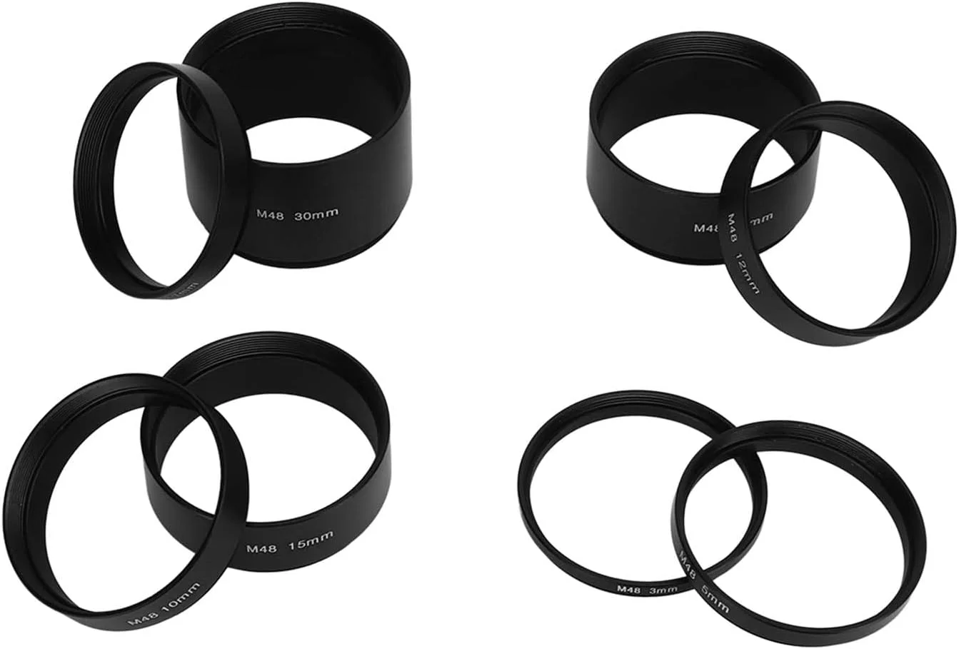 کیت لوله افزایش طول، حلقه افزایش دهنده سبک وزن و جمع و جور M48X0.75 برای عکاسی نجومی
