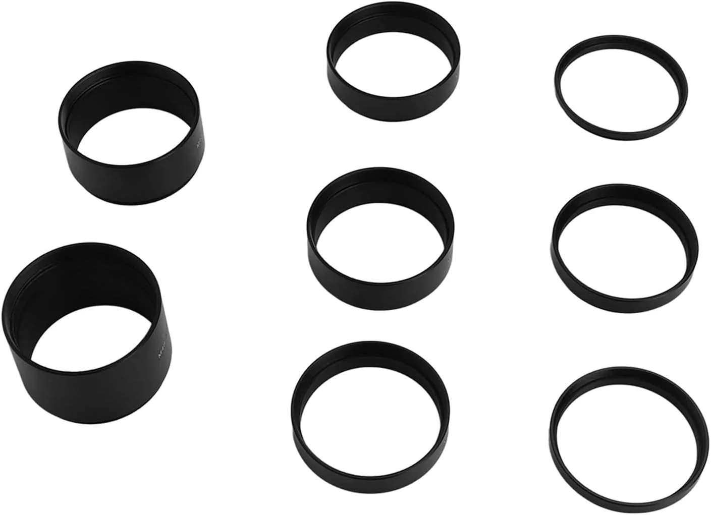 مجموعه 8 عددی لوله افزایش طول M48X0.75 برای عکاسی تلسکوپ نجومی، شامل حلقه های افزایش طول 3، 5، 7، 10، 12، 15، 20، 30 میلی متری، جنس آلیاژ آلومینیوم، حذف موارد اضافی