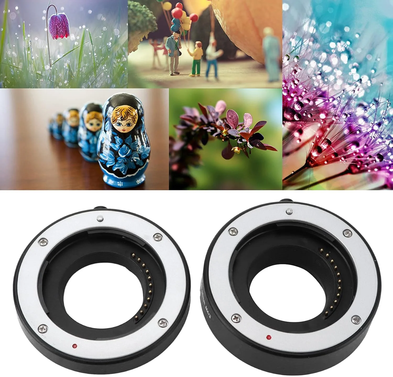 لوله افزایش طول ماکرو 10mm+16mm با فوکوس خودکار، آداپتور مبدل اتصال M4/3 با قابلیت فوکوس اتوماتیک برای نمای نزدیک