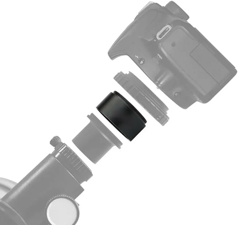 کیت لوله افزایش طول T2 با اندازه های 5، 10، 15 و 20 میلی متر و رزوه M42x0.75 برای عکاسی با تلسکوپ نجومی و حلقه افزایش طول T