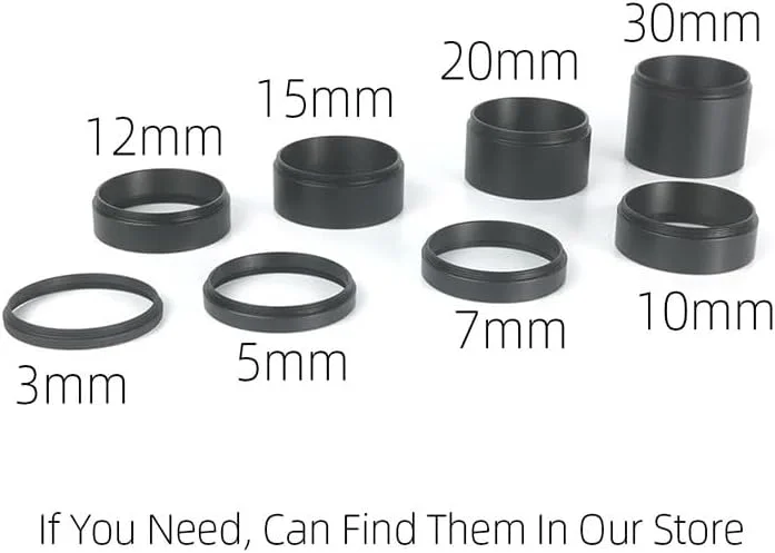 دو عدد لوله افزایش طول 30 میلی‌متری تلسکوپ نجومی، حلقه افزایش طول T2 برای عکاسی میکرو